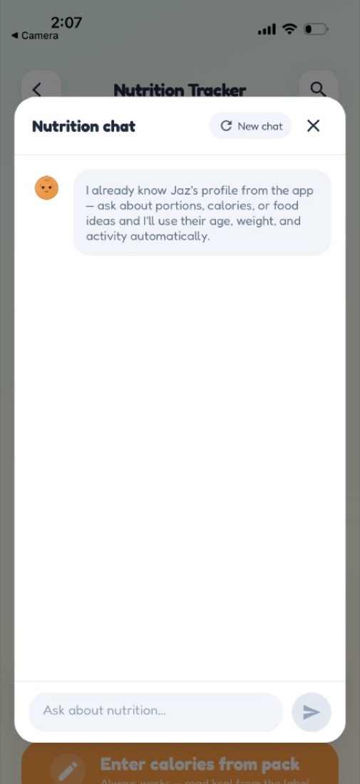 Zoí AI nutrition chat