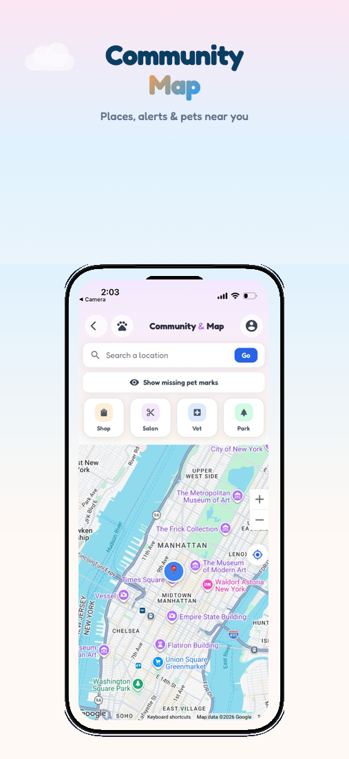 Community Map screen